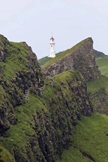 Images Dated 27th June 2016: The lighthouse on Mykinesholmur. The island Mykines, part of the Faroe Islands in