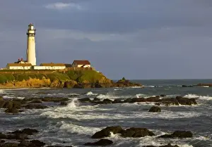 Images Dated 10th May 2010: Lighthouse at Pigeon Point State Beach in San Mateo county, California, USA
