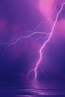 Fear Prints: Lightning bolts over water. (digital composite) Credit as: Steve Satushek / Jaynes