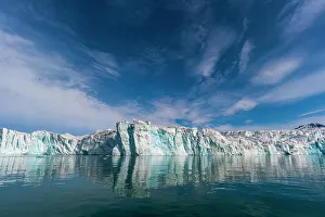 Polar Region Prints: Lilliehook Glacier and its mirror reflection on arctic waters