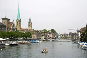 Limmat River in Zurich, Switzerland. switzerland, swiss, europe, european