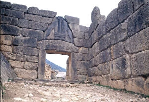 Images Dated 12th October 2005: Lion Gate. Mycenae. 1250 BC. Copyright: aA Collection Ltd