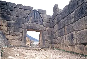 Mycenae Prints: Lion Gate. Mycenae. 1250 BC. Copyright: aA Collection Ltd