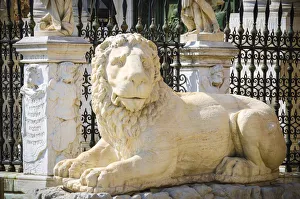 Lion Prints: Lion statue at the entrance to the Arsenal, Venice, Veneto, Italy