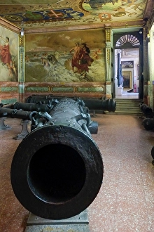 Images Dated 2nd January 2024: Lisbon, Portugal. Very old canons with Templar markings