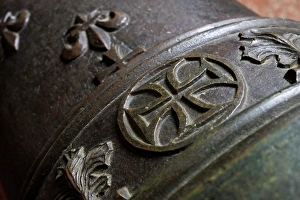 Images Dated 2nd January 2024: Lisbon, Portugal. Very old canons with Templar markings