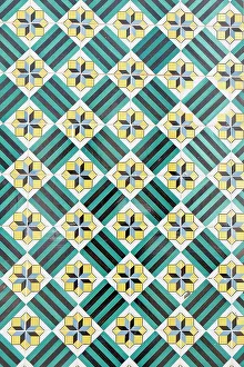 Lisbon Prints: Lisbon, Portugal. Traditional Portuguese Azulejo ceramic tiles