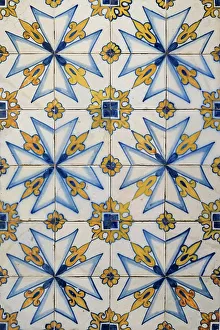 Lisbon Prints: Lisbon, Portugal. Traditional Portuguese Azulejo ceramic tiles