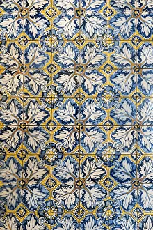 Lisbon Prints: Lisbon, Portugal. Traditional Portuguese Azulejo ceramic tiles