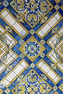 Lisbon Prints: Lisbon, Portugal. Traditional Portuguese Azulejo ceramic tiles