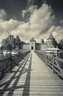 Lithuania Prints: Lithuania, Trakai, Trakai Historical National Park, Island Castle on Lake Galve