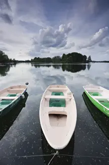 Images Dated 24th May 2010: Lithuania, Trakai, Trakai Historical National Park, Lake Galve, boats