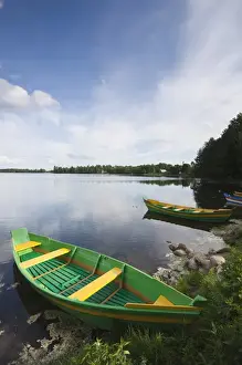 Images Dated 24th May 2010: Lithuania, Trakai, Trakai Historical National Park, Lake Luka, boats