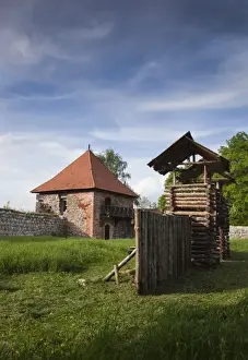 Lithuania, Trakai, Trakai Historical National Park, ruins of Peninsula Castle