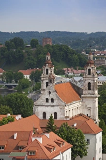 Lithuania Prints: Lithuania, Vilnius, elevated view of St. Raphaels Church