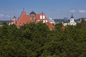 Images Dated 23rd May 2010: Lithuania, Vilnius, elevated view towards St. Anne and Bernardine Church