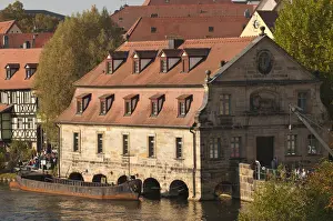 Bamberg Prints: Little Venice (Klein Venedig), old mill and River Regnitz in Bamberg, Germany