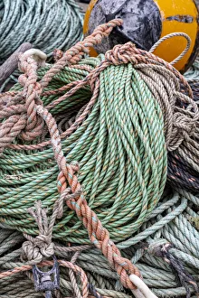 Rope Prints: Lobster rope in Bernard, Maine, USA