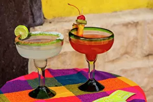 Local drinks on table Tlaquepaque, near Guadalajara, Jalisco, Mexico
