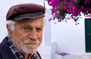 Images Dated 27th January 2010: A local fisherman, portrait, Oia Santorini (MR)