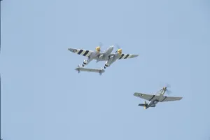 Air Plane Prints: Lockheed P-38 Lightning, Joltin Josie and North American P-51D Mustang Gunfighter