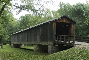 Gayle Harper Prints: Locust Creek Covered Bridge State Historical Site - built in 1868 in Northwestern