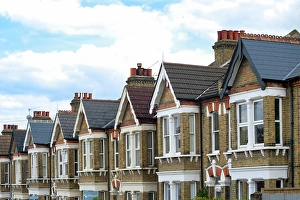 Housing Prints: London, England, Great Britain. Typical English row houses