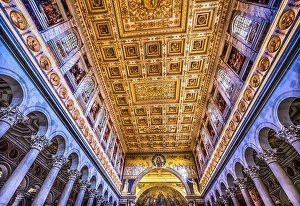 Rome Prints: Long columns, Papal Basilica of Saint Paul