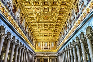 Rome Prints: Long columns, Papal Basilica of Saint Paul