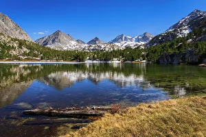 Hike Prints: Long Lake in Little Lakes Valley, John Muir Wilderness, California, USA