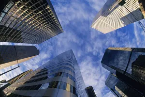 Steve Mohlenkamp Prints: Looking up into Denver, Colorado skyline