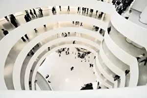 Images Dated 15th December 2006: Looking down at the entrance and lower circular levels of the Guggenheim Museum in
