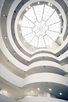 Images Dated 2006 December: Looking up at the skylight and upper levels of the Guggenheim museum in New York city