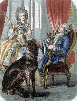 Royalty Prints: Louis XV (1710-1774). King of France (1715-1774) and Marie Jeanne Becu, Comtesse du Barry