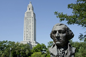 Baton Rouge Prints: Louisiana, Baton Rouge. Louisiana State Capitol building