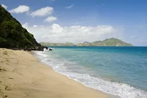 Lovers Beach, Nevis with St. Kitts on horizon