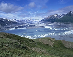 Yukon Prints: Lowell Lake and Lowell Glacier. Kluane National Park, Yukon, Canada