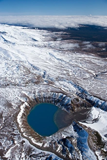 Crater Prints: Lower Tama Lake and Mt Ruapehu (far left in distance)