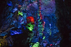 Images Dated 28th October 2011: Ludi (Reed Flute) Cave, limestone cave formation, near Guilin, Guangxi, China