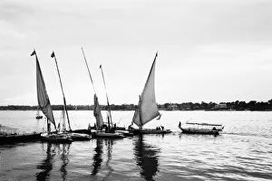 Luxor Egypt, Feluccas on the Nile