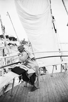 Passenger Prints: Luxor Egypt, Passener on Luxor Ferry (NR)