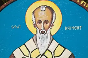 Likeness Prints: MACEDONIA, Ohrid. Icon of St. (Sveti) Kliment at Sveti Kliment Church