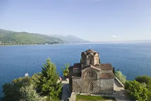 MACEDONIA, Ohrid. Sveti Jovan at Kaneo Church on Lake Ohrid
