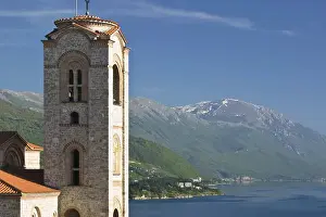 MACEDONIA, Ohrid. Sveti Kliment i Pantelejmon Church (new construction) on the shores