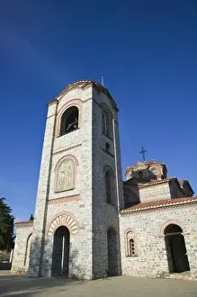 MACEDONIA, Ohrid. Sveti Kliment i Pantelejmon Church (new construction) on the shores