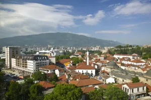 Images Dated 8th May 2007: MACEDONIA, Skopje. Carsija Old Town- Overhead View / Morning