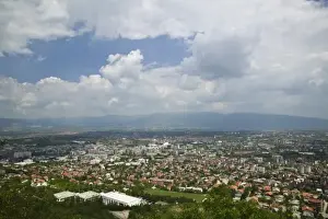 Skopje Prints: MACEDONIA, Skopje. City View from Mount Vodno / Daytime
