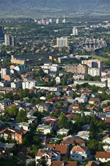 Skopje Prints: MACEDONIA, Skopje. City View from Mount Vodno / Late Afternoon