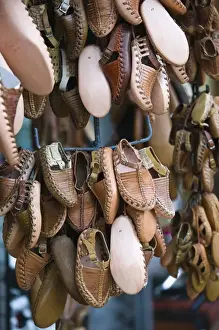 Images Dated 7th May 2007: MACEDONIA, Skopje. Macedonian Shoes / Carsija Old Town