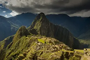Inca Prints: Machu Picchu, ancient ruins, UNESCO world heritage site, Peru, South America